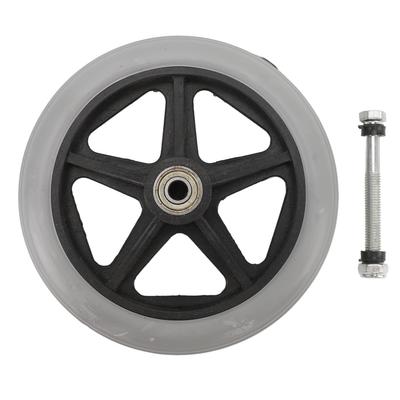 2 Adet 6 İnç Ön Tekerlekli Sandalye Tekerleği PU Aşınmaya Dayanıklı Kaymaz Evrensel Dolu Tekerlekli Sandalye Lastikleri Yedek