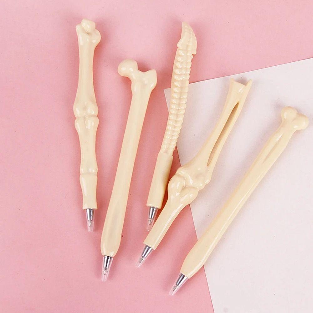 5Pcs Type 1.0 Bone Shaped School Pens Length 14.7cm Bone Shape Ballpoint Writing