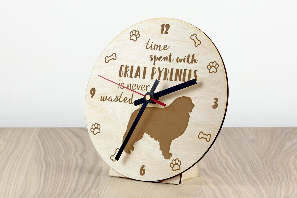 Pyrenean Mountain Dog, Great Pyrenees, Pyrenean Shepherd - clock with dog, wooden clock with engraving, personalised clock by Art-Dog