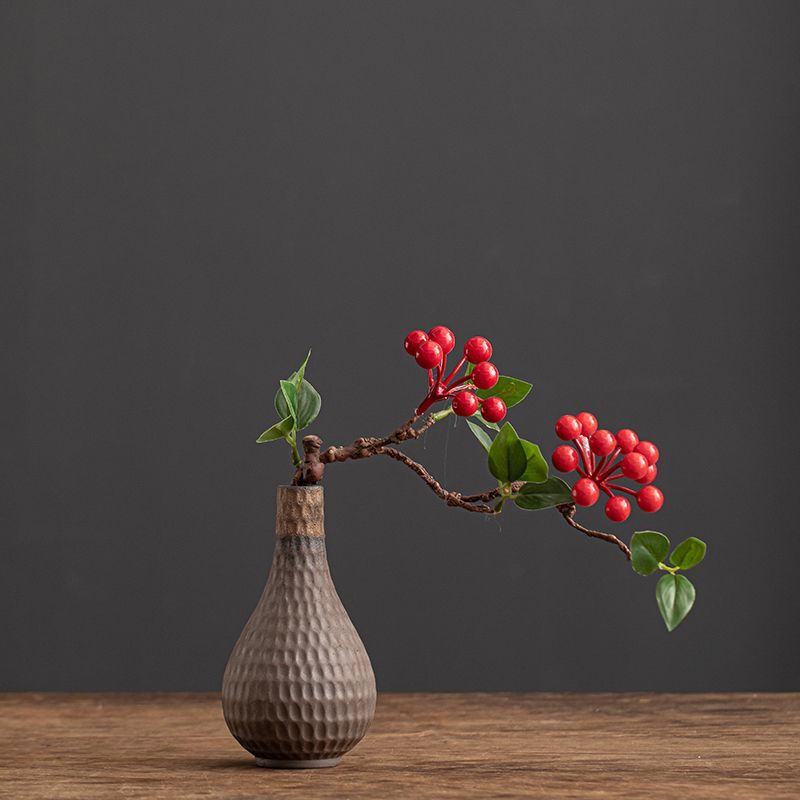Chinese Vintage Ceramic Vase Hydroponic Flower Arrangement Container Living Room Office Dining Table Floral Vase Home Decoration