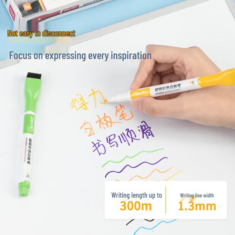 Deli S514 Colored Magnetic Erasable Whiteboard Markers
