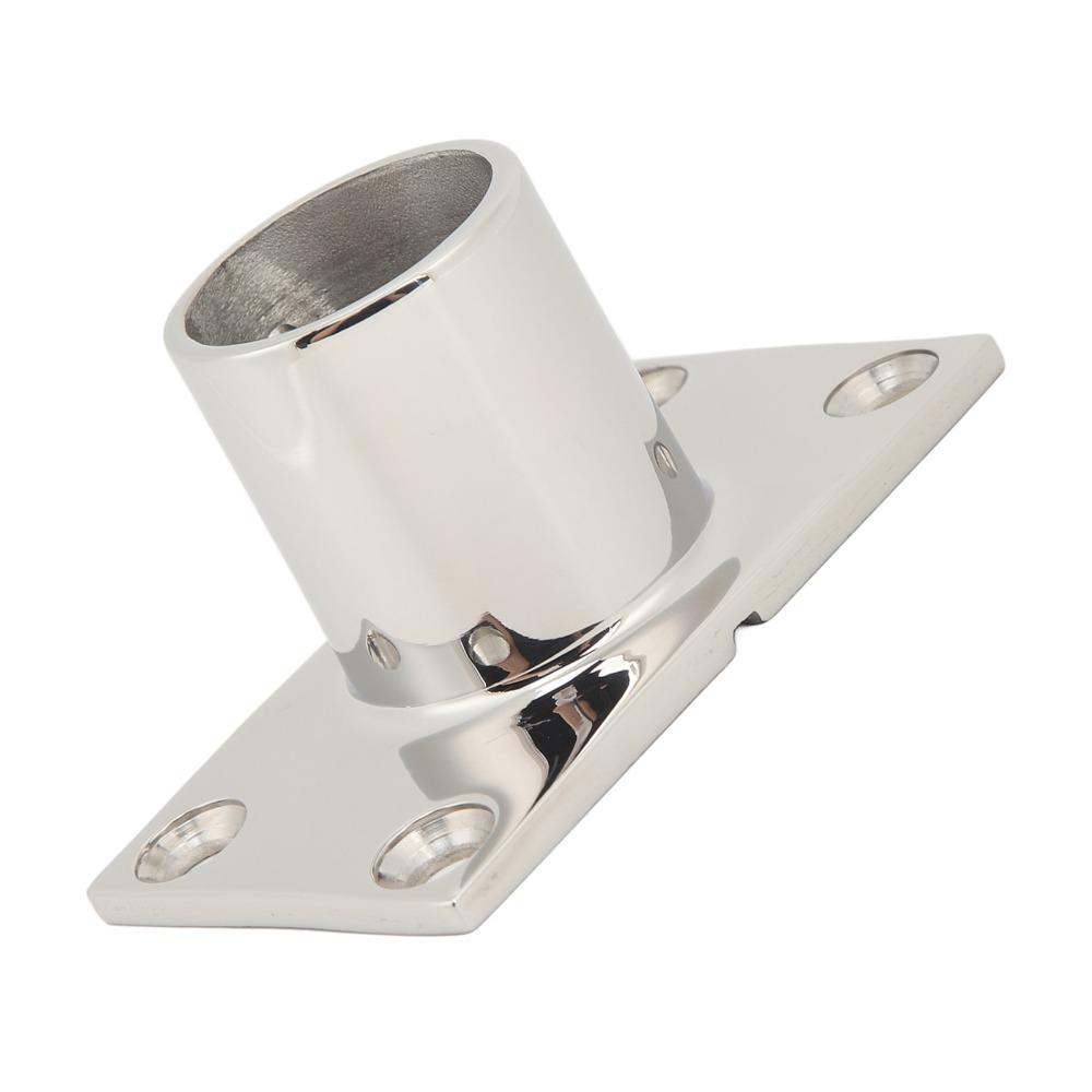 Multiple sizes Boat Handrail Fitting 90° Angle Silver Rectangular Base 316 Stainless Steel Heavy Duty Marine Yacht Handrail