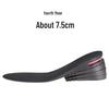 Adjustable Invisible Height Increasing Insole with PU Shock Absorbing Air Cushion for Men and Women, 3-7.5 cm.