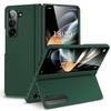 Pure Color Skin Feel Phone Case For Samsung Galaxy Z Fold 7 6 5 4 3 Hard PC Stand Anti-Fall Shockproof Full Protect Cover