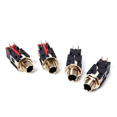 2 ks 6,35 mm audio sluchátkový jack 1/4 palce 5 pinový audio mikrofonní samice zásuvka pro montáž na panel pájecí konektor