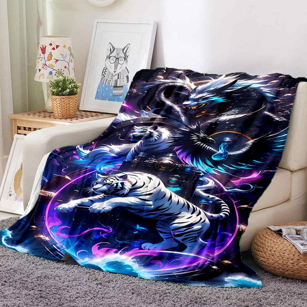 1pc Mythical Creature Blanket - Perfect Gift for Birthdays, Christmas & Halloween- Soft, Warm & Versatile Yy250909128