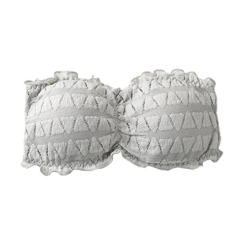 Dámska bavlnená sexy podprsenka krásna zadná časť s čipkou na boku bezšvové bezšvové ležérne topy s tubusom