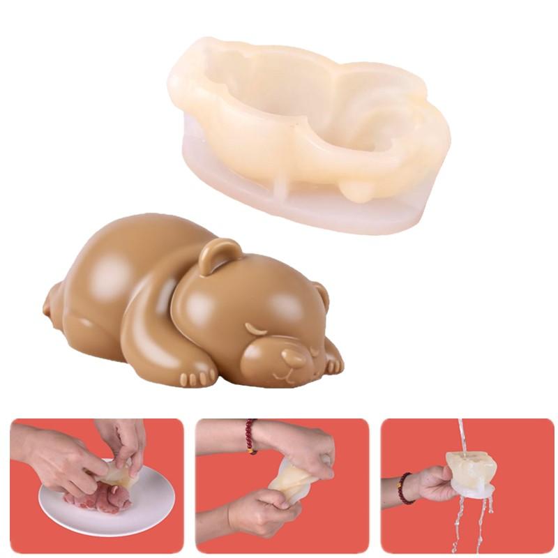 Niedlicher Bär Milch-Gelee-Form Pudding Silikonform Gelee-Schüssel Kuchen Weiß Kalt Eis Pulverform Kuchen Küchen Dekorationszubehör