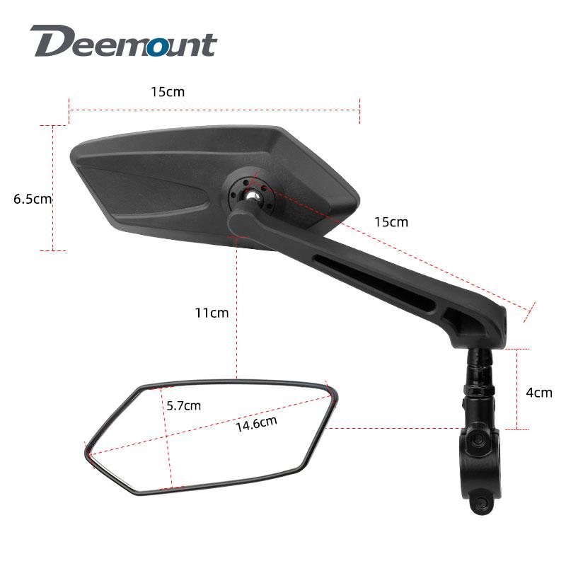 Rowerowe Lustro Wsteczne Elektryczny Rower Skuter Motocykl Mocowanie na Kierownicę Metalowy Uchwyt Rowerowe Lustro Wsteczne Widok z Tyłu