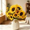 3 Branches Fake Sunflowers 85cm Silk Sunflowers Large Simulation Sunflowers  Home Decoration