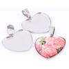 40pcs 24.7mm Heart Cabochon Settings Stainless Steel Bezel Pendant Trays DIY Neclace Base Blanks for Jewelry Making Supplies