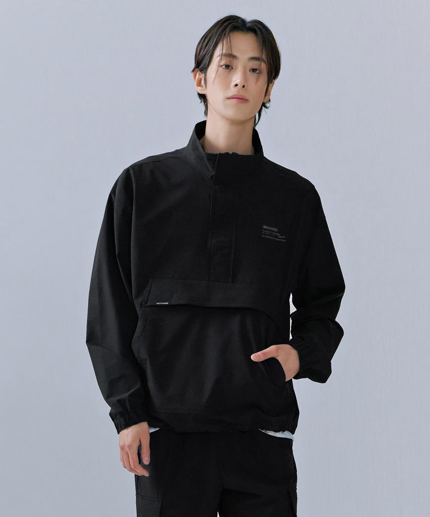 Chasecult Unisex Stretch High-Neck Anorak T-Shirt-Ceru5117B03