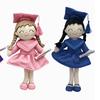 New Blue Graduation Plush Doll Cap Tassel Sailor Collar Dress Stuffed Toy Graduation Gifts Fashion Toys