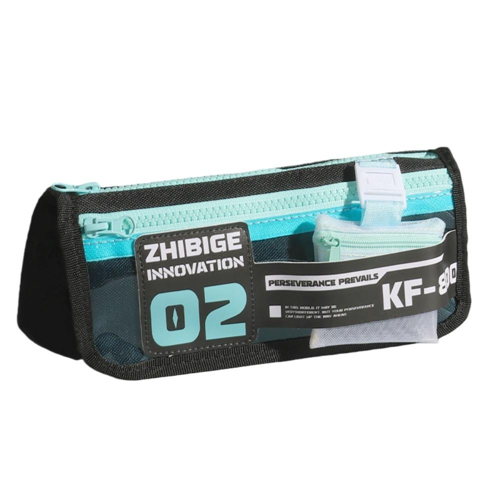 

English Alphabet Racing Car Pen Bag Canvas Pencil Pouch Ins Fashion Boys Pencil Case Kids Children Blue 21cm