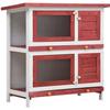 VidaXL Outdoor Hutch 4 Doors Red Wood