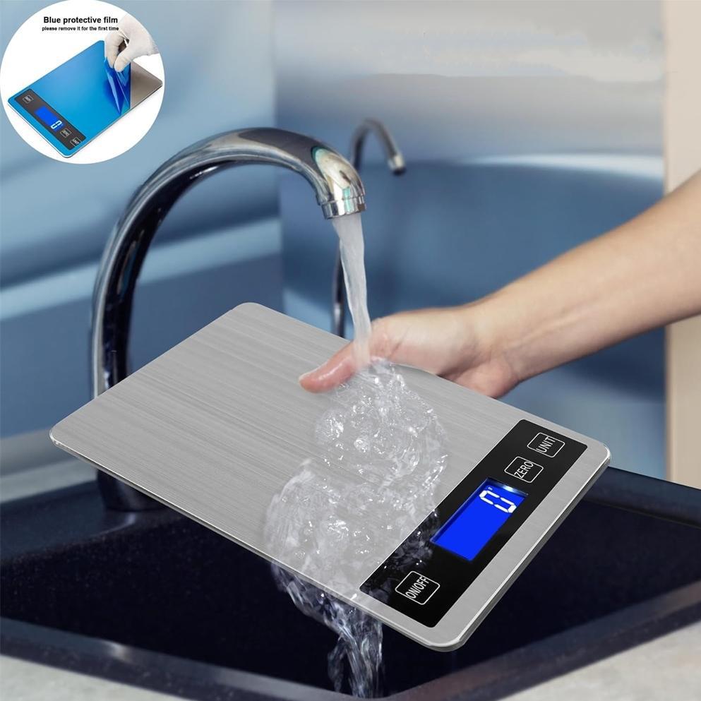 High-Precision Tempered Glass Kitchen Scale, 15kg Capacity