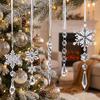 10 Pack Plastic Christmas Tree Ornaments Transparent Icicle and Snowflake Hanging Holiday Decorations