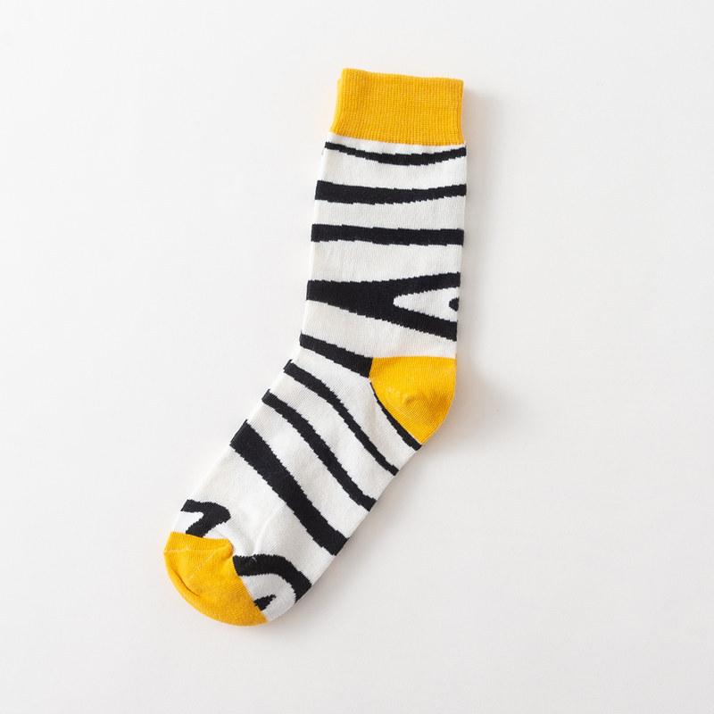 

Японские Милые радужные Забавные Носки Полоска зебра ромб Носки Женские Животные Харадзюку Мейас Кальцетинес Мухер Дивертидос Носки