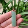 Natural Stone Pendant Raw Mineral Irregular Rectangle Quartz Pendulum Amazonite Tiger Eye Lapsi Pink Crystal Necklaces Healing