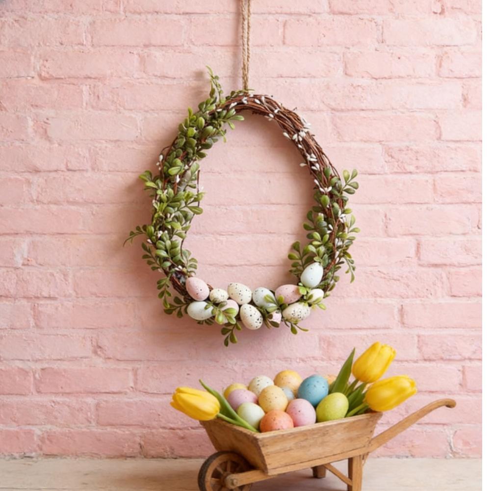 Floral Garland Easter Wreath Door Hanging Door And Wall Friendly Party Centerpiece Option Easter Themed Design