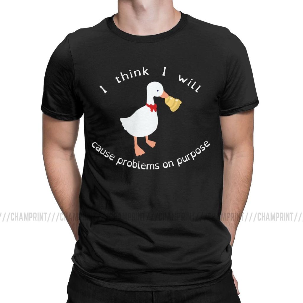 Men Cause Problems On Purpose T Shirt Untitled Game Funny Cute Kawaii Clothing Funny O