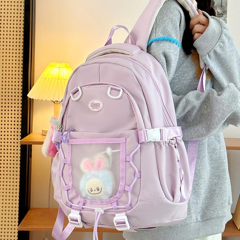 Children's Schoolbag Elementary School Girl Junior High School Student High School Student Splicing Backpack Fashion Backpack