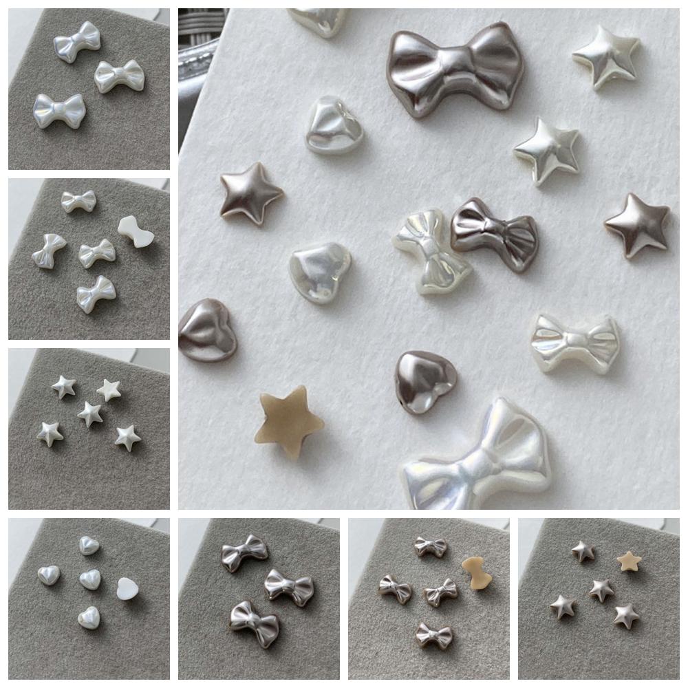 

Manicure Ornaments Bow Nail Decorations Resin Nail Charms Bow Nail Rhinestones Lady A2
