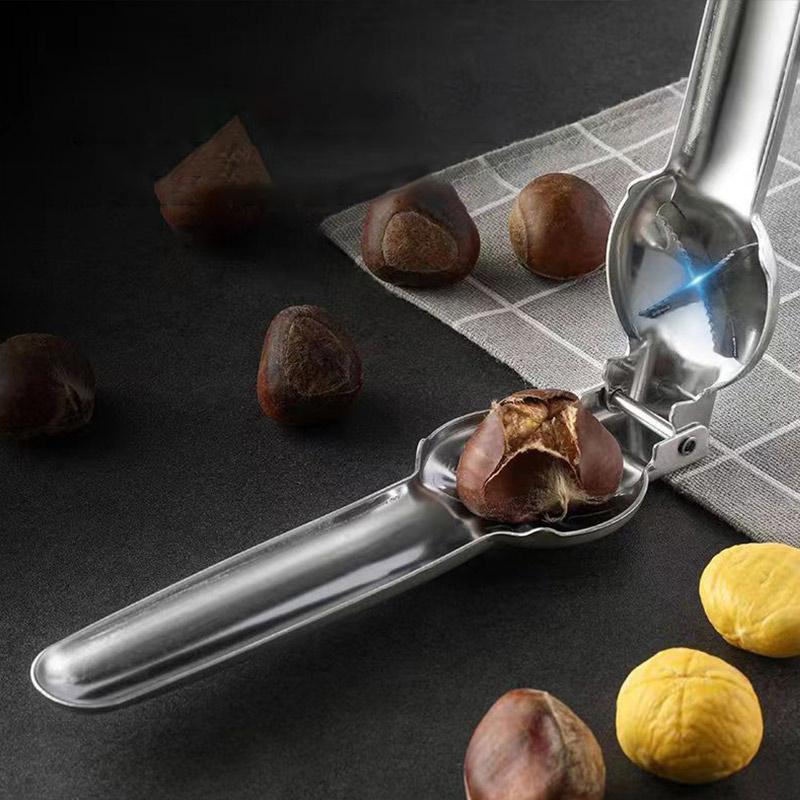 2In1 Chestnut Opener Machine Chestnut Clip Walnut Pliers Sheath Cutter Nut Cracker Sheller Kitchen Tool Walnut Clip Accessories