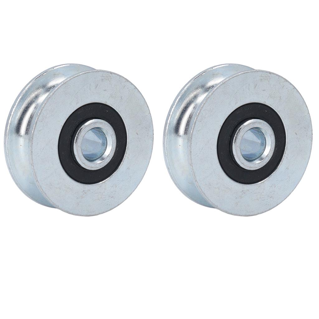 2 Piezas Rueda de Polea Diámetro Exterior 40 mm Diámetro del Agujero Central Acero Aleado Polea Rueda con Rodamiento de Bolas