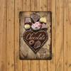 Vintage Apple Decor Basket Rustic Checkered Storage Farmhouse Style