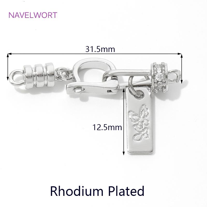 

1/2/4Pcs 18K Gold Plated Brass End Connectors Clasps,Clasps For Jewelry,Pearl Necklace Clasps For DIY Jewelry Making Supplies 1 piece