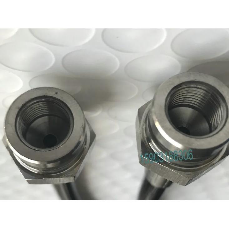 PU Covered Motorcycle Brake Oil Hose Line Stainless Steel Braided PTFE Pipe With Hexagonal Joint And Outer Filament
