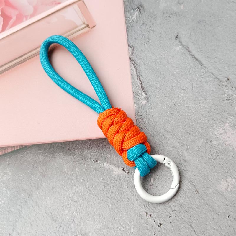 Color-Block Knotted Detachable Phone & Keychain Lanyard