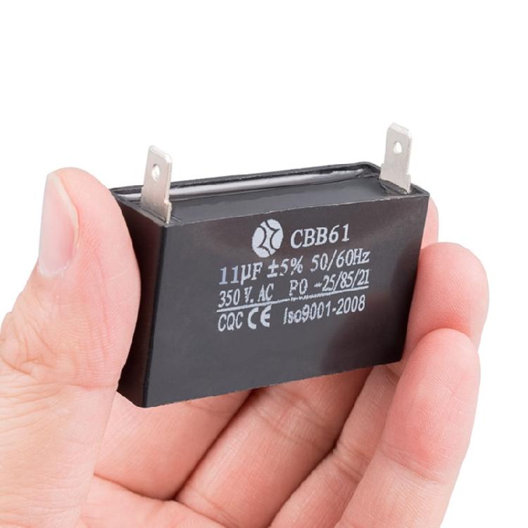 Electrical Power Relays Connecting Capacitor CBB61 11uF/13uF 350V Starting Run Capacitor with 2 Terminals Connections