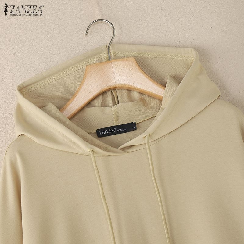 ZANZEA Women Hoodies Casual Loose Long Sleeve Pullover Sweatshirts