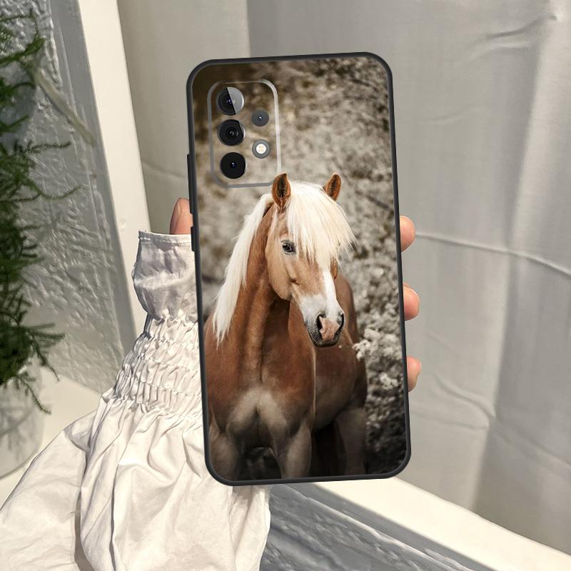 Animal Steed Horse Case For Samsung Galaxy A35 A55 A15 A34 A54 A14 A56 A52 A53 A16 A26 A36 A32 A12 A33 A13 A17