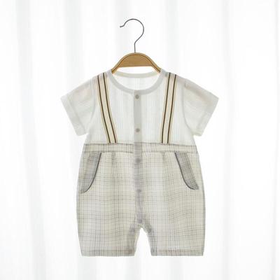 Qiao Jiao Ya Baby Boy Short Sleeve Cotton Romper