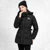 waist belt cotton clothes women's winter medium and long removable hat bread clothes warm slim cotton coat