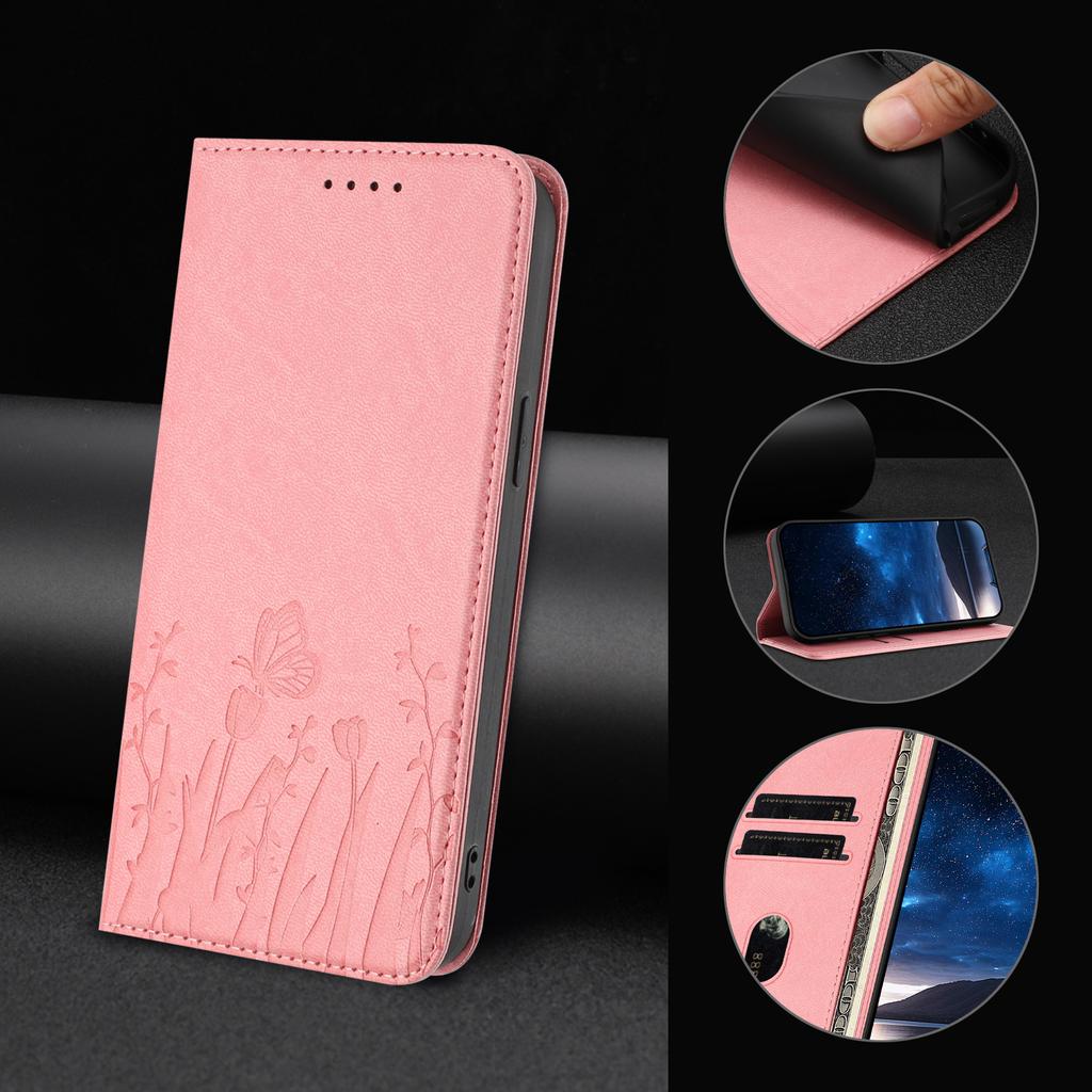 butterfly Flower Flip Wallet Leather Case For Redmi Note 15 14 13 12 Pro Plus Note 15 Pro 4G 5G Magnetic Stand Protective Cover