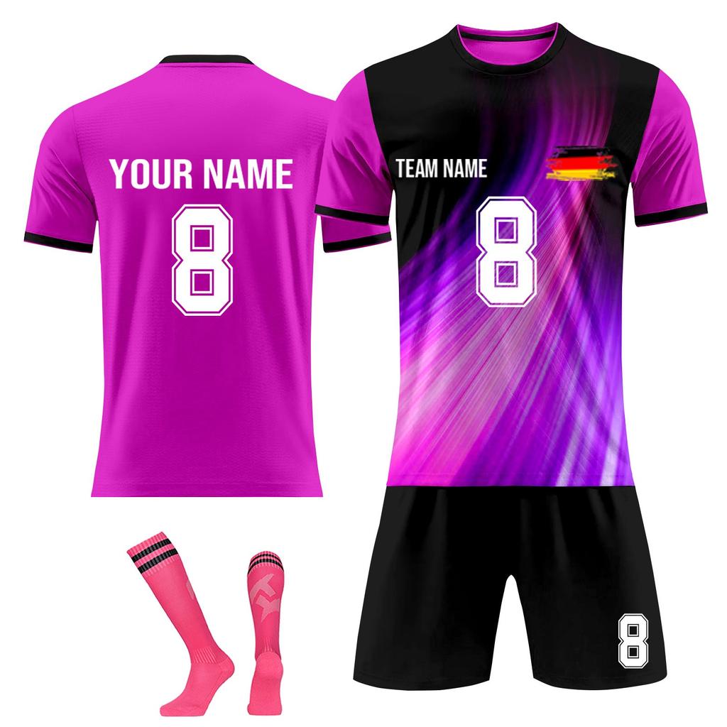 Personalised Shirts Kit Mens Girls With Name Number Custom Football Jerseys For Boys Training Suit