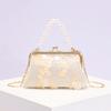 Shell Clutch Bag With Pearl Chain For Summer Vacation And Daily Use