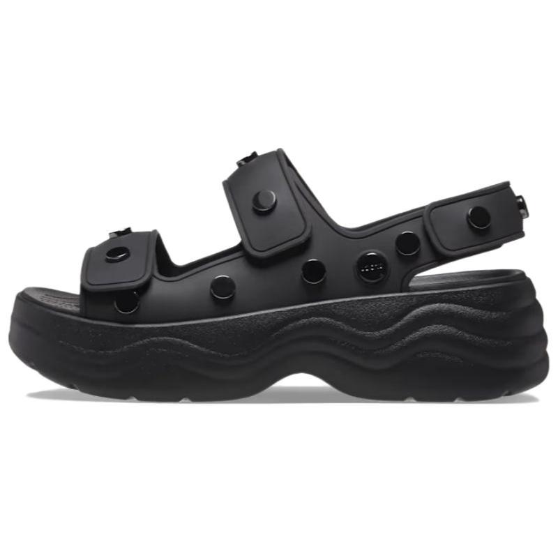 Crocs Clogs Skyline Studded Sandals 'Black' Women's