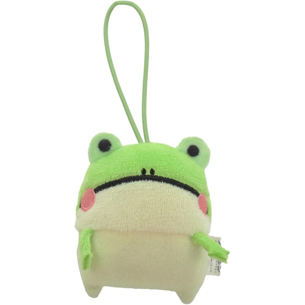 

Morisaka Global Petamon Frog Plush Keychain Light Green 5.5x2.5x6.5cm Cute Animal Strap Charm