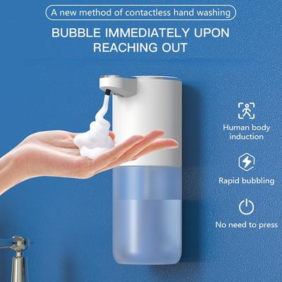400ML USB Wiederaufladbarer Tisch- oder Wandmontierter IPX5 Wasserdichter Automatischer Sensor Seifenspender Push-Freie Elektrische Reinigungspumpe