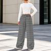 Fashion Girls' Flannel Warm Loose Striped Printed Pants