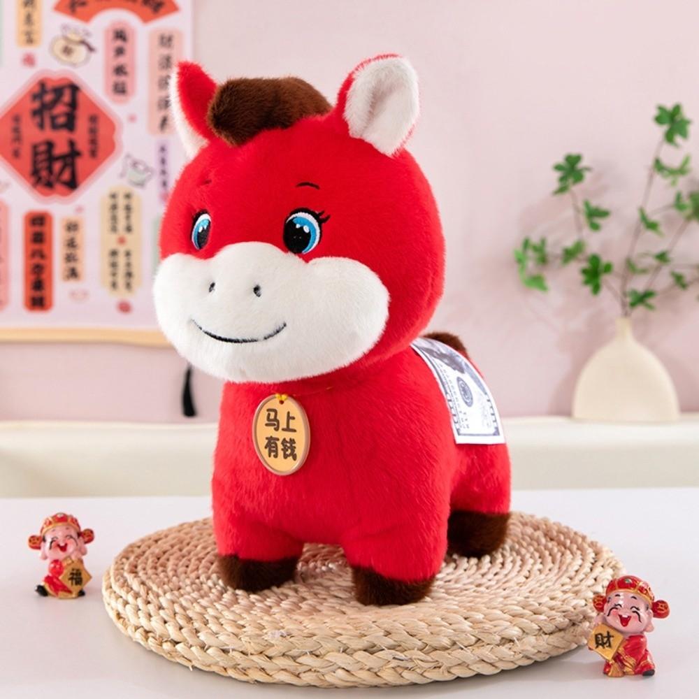 Stuffed Animal Plush Stuffed Animal Toy Plush New Year Blessing Souvenir Chinese Year of The Horse