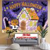 Party Backdrop Halloween Flat Banners Gingerbread House Pumpkin Candy Celebrations Wedding Event Backdrop Decoration Front Door Decor