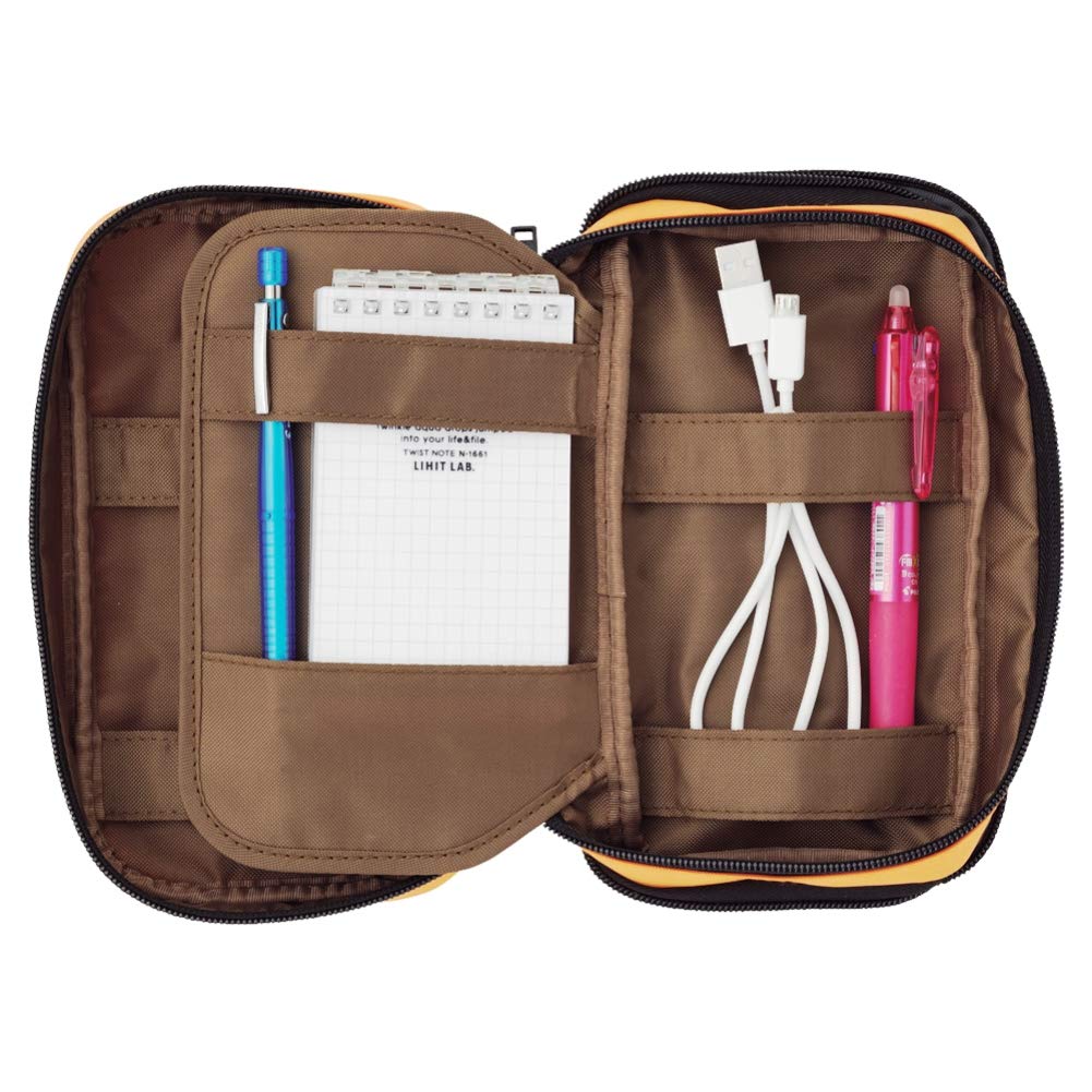 LIHIT LAB Pen Book Case, Type, Double, Indigo, A7555-11