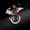 Winged Dragon Brooch Retro Colorful Dragon Brooch Pin Decorative Alloy Lapel Pin Clothes Accessory for Backpack Hats Jackets Decoration