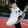 Professional Badminton Shoes Men Women Non-Slip Rubber Sole Breathable Mesh Upper Carbon Plate Support Rotating Hook